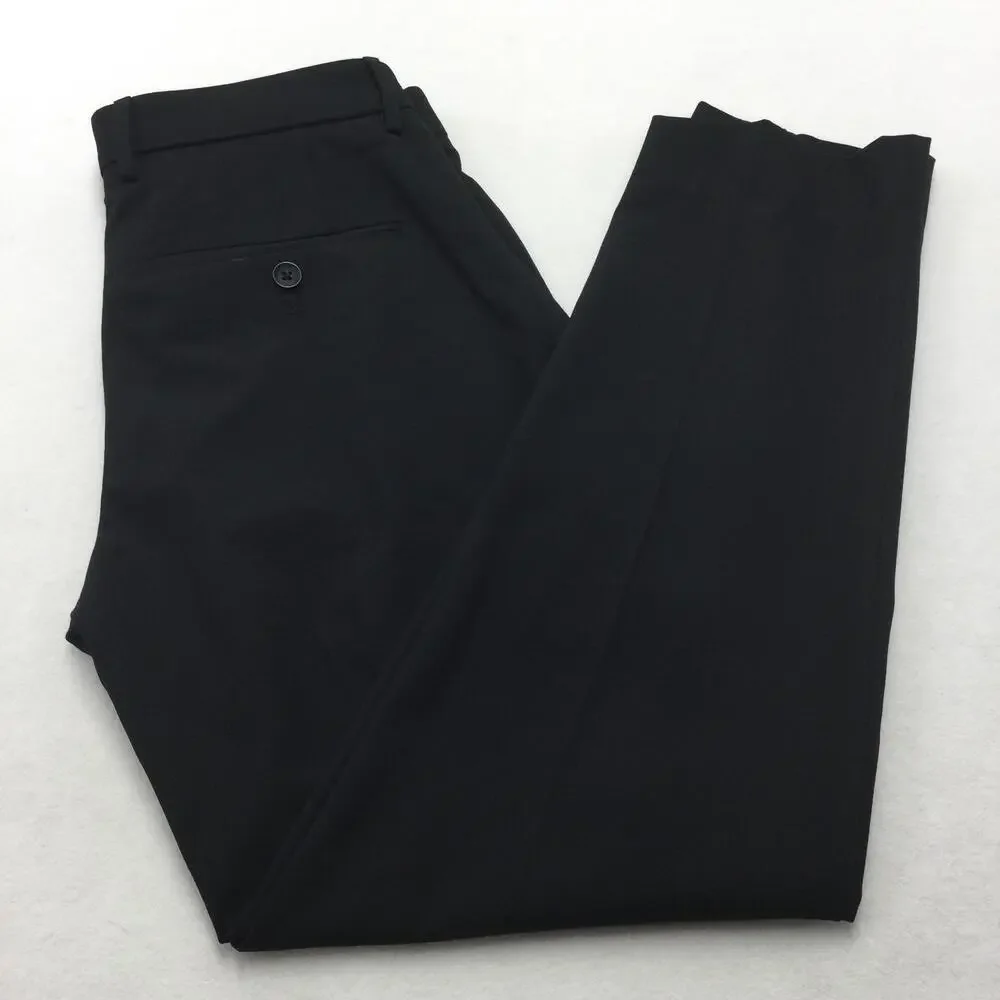 J.M. Haggar Pants Mens 29x30 Black Slim Fit Stretch Flat Front Dress Slacks